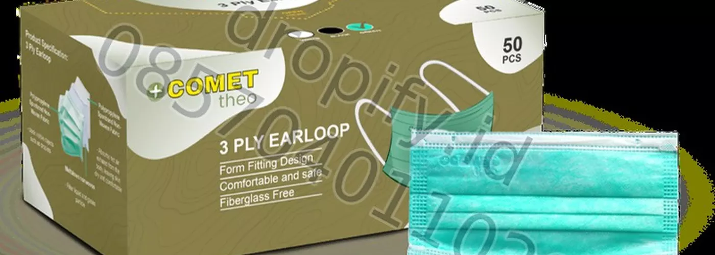 Masker COMET Theo 3 Ply Earloop box 50 pcs