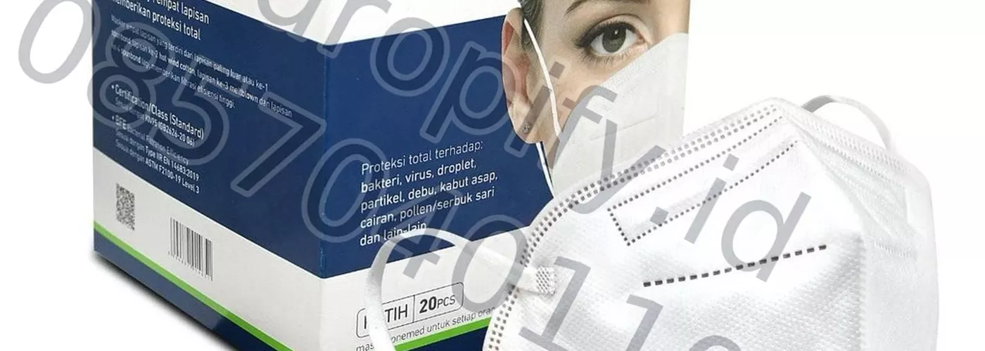 Box masker OneMed KN95 4 ply warna putih isi 20 pcs