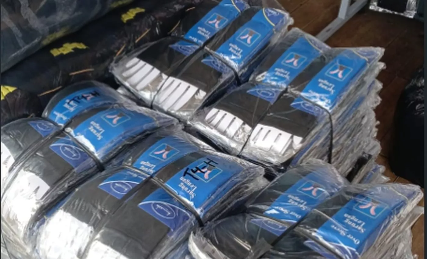 Kabar dari Sukabumi: satu bal manset 20 kg sudah diterima pelanggan grosir