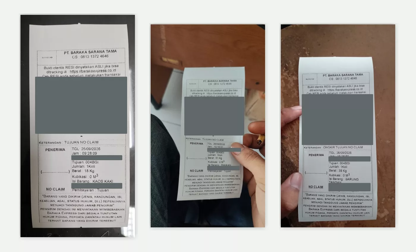 Tiga kiriman grosir ke Bogor dalam dua hari, resinya kami bagikan kepada pembeli