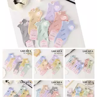 Kaos Kaki Gelea G02722-03 Motif Bunga