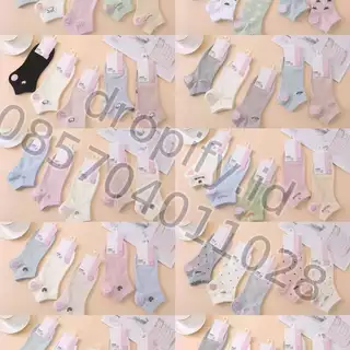 Kaos Kaki Wanita Pastel Motif