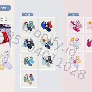 Kaos Kaki Bayi Boneka 3 Boy Girl WINTEKU 2