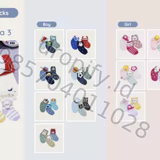 Kaos Kaki Bayi Boneka 3 Boy Girl WINTEKU