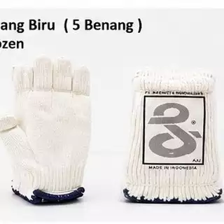Sarung Tangan Rajut T-512 N Gelang Biru (5 Benang)