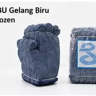 Sarung Tangan Rajut T-550 N Abu Gelang Biru