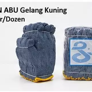Sarung Tangan Rajut T-450 N Abu Gelang Kuning