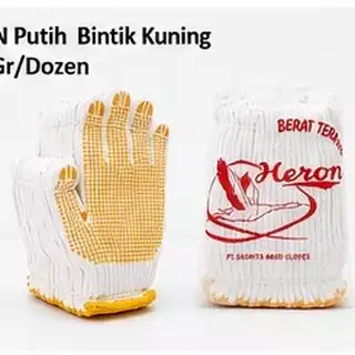 Sarung Tangan Bintik T-580 N Putih Bintik Kuning