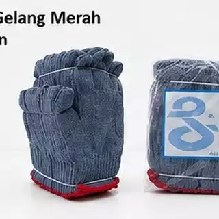 Sarung Tangan Rajut T-650 N Abu Gelang Merah