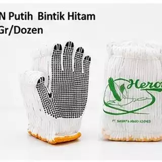 Sarung Tangan Bintik T-450 N Putih Bintik Hitam