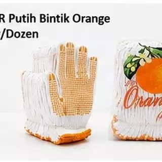 Sarung Tangan Bintik T-500 OR Putih Bintik Orange