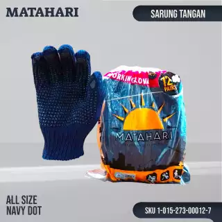 Sarung Tangan Matahari Navy Dot All Size