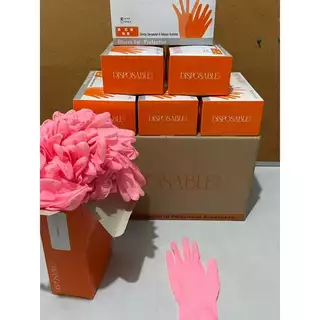 Disposable Latex Powder Free Pink