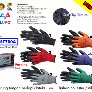 Sarung Tangan Berlapis Lateks LUPO ST700A