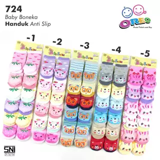 Kaos Kaki Bayi Boneka Handuk Anti Slip OREO 724