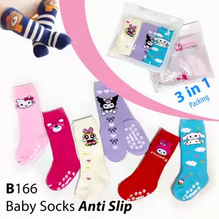 Kaos Kaki Bayi Anti Slip Happy Socks B166