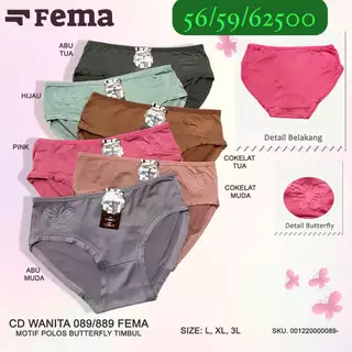 Celana Dalam Wanita FEMA 089/889 Butterfly Timbul