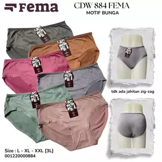 Celana Dalam Wanita FEMA 884 Motif Bunga