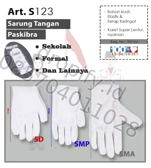 Sarung Tangan Paskibra OREO S123