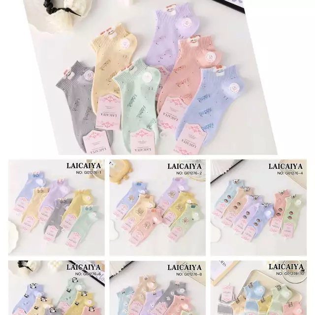 Kaos Kaki Gelea G02722-03 Motif Bunga
