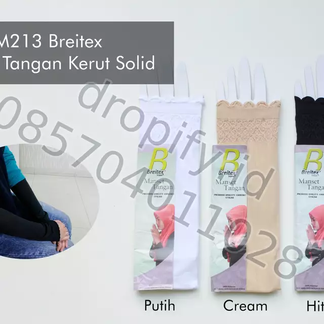 Manset Tangan Kerut Solid Brilles M213