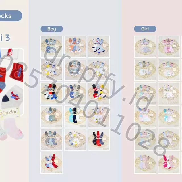 Kaos Kaki Bayi Boy Girl WINTEKU