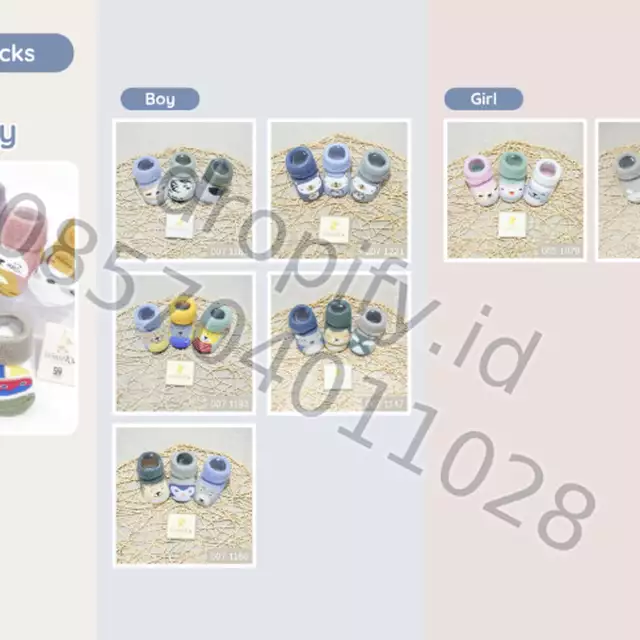 Kaos Kaki Bayi Terry Boy Girl WINTEKU