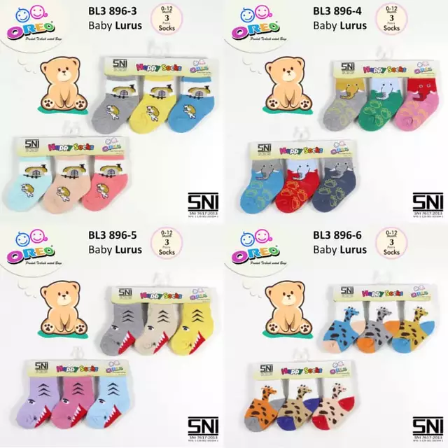 Kaos Kaki Bayi Lurus OREO BL3896