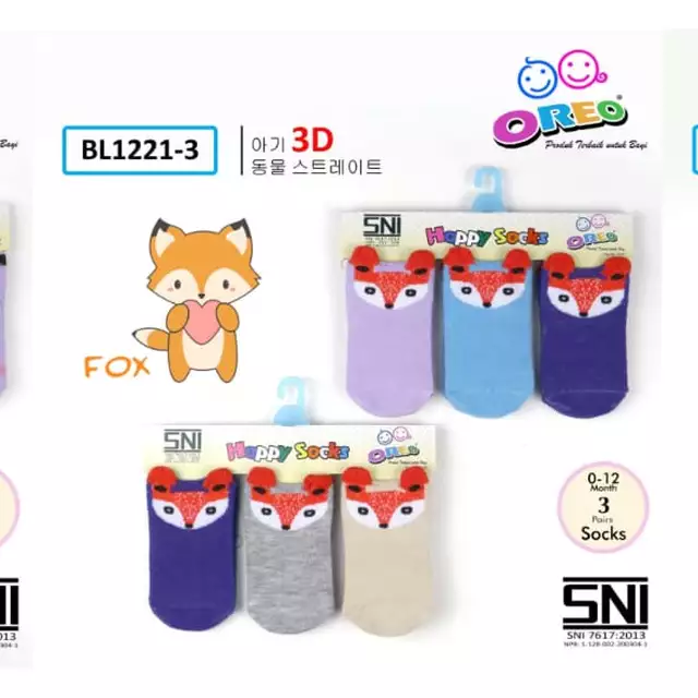 Kaos Kaki Bayi 3D OREO BL1221