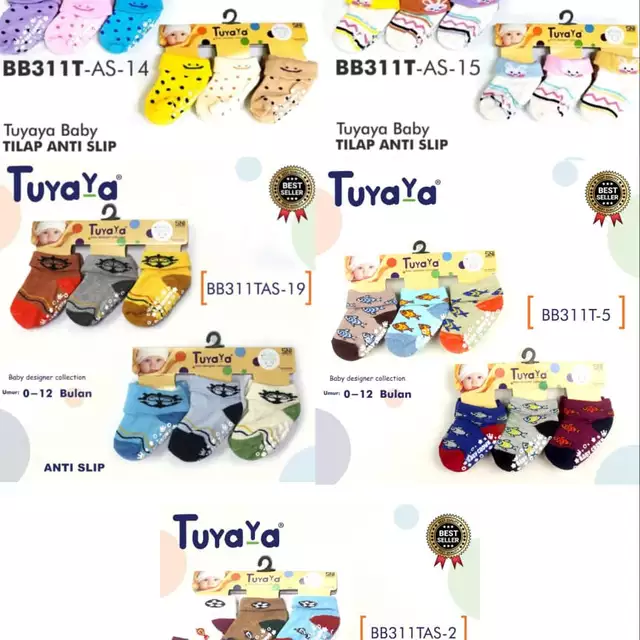 Kaos Kaki Bayi Tilap Anti Slip Tuyaya BB311TAS