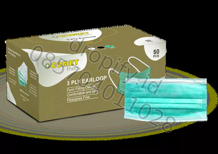 Masker COMET Theo 3 Ply Earloop (Box 50 Pcs)