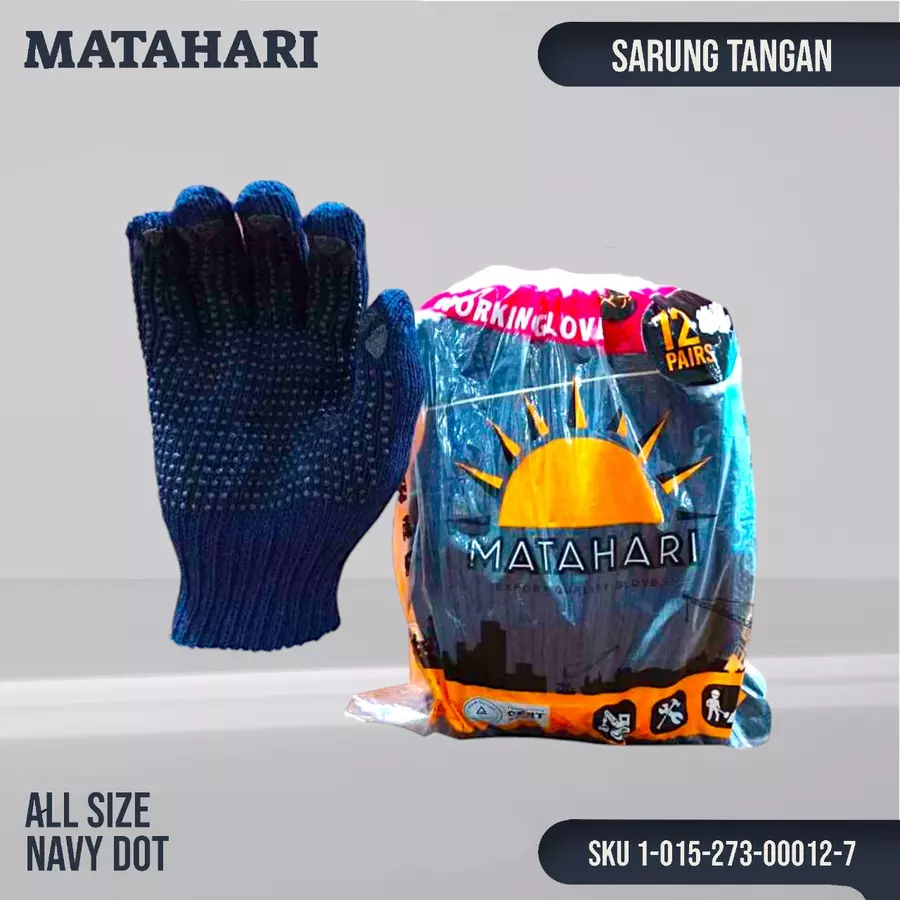 Sarung Tangan Matahari Navy Dot All Size