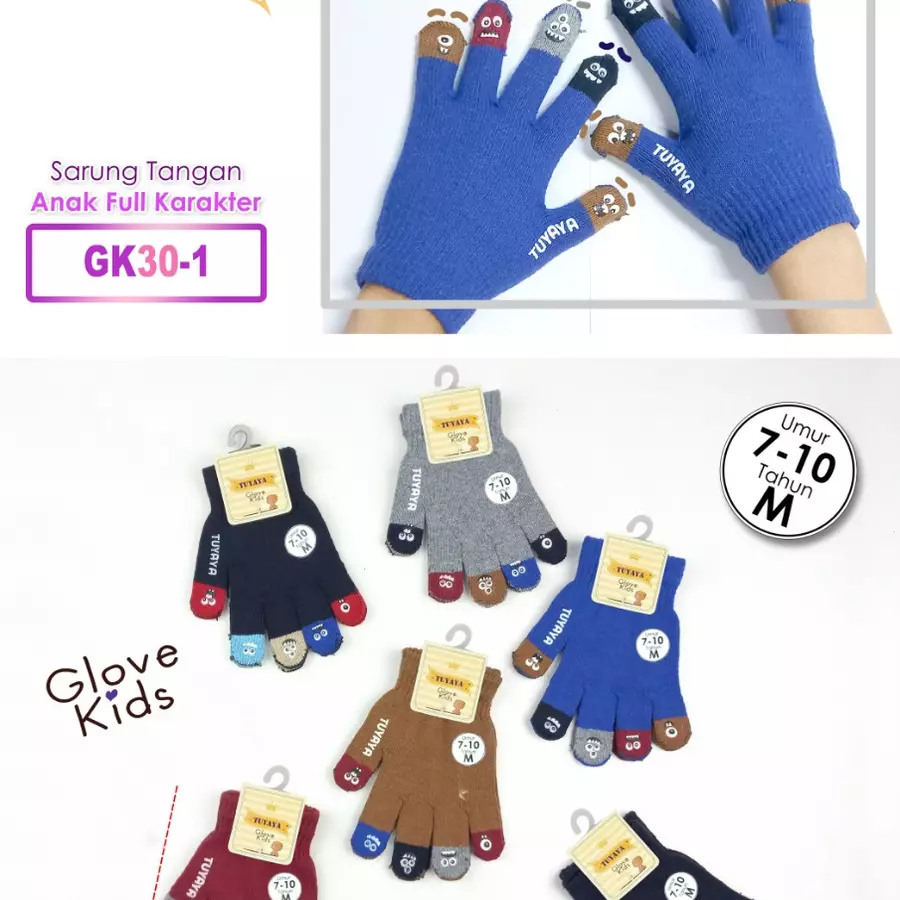 Sarung Tangan Anak Full Karakter Tuyaya GK30-1
