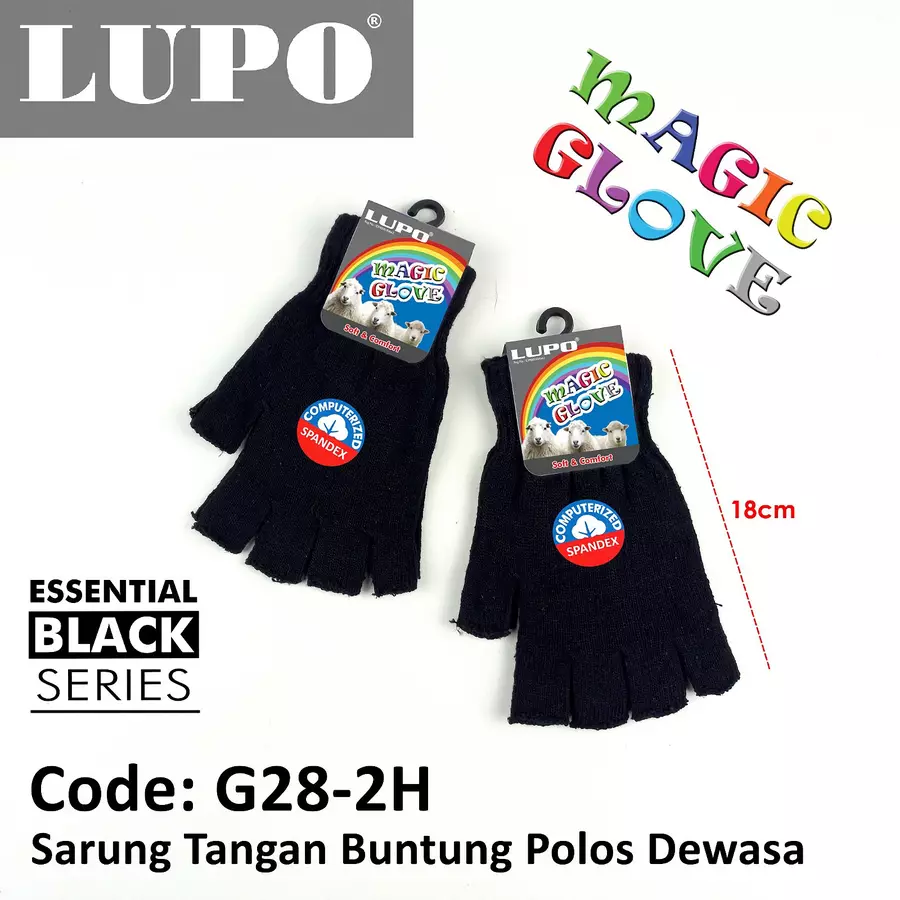 Sarung Tangan Buntung Polos Dewasa LUPO G28-2H