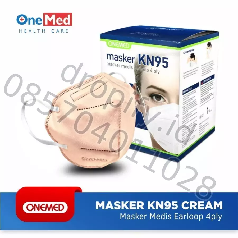 Masker OneMed KN95 4 Ply Cream