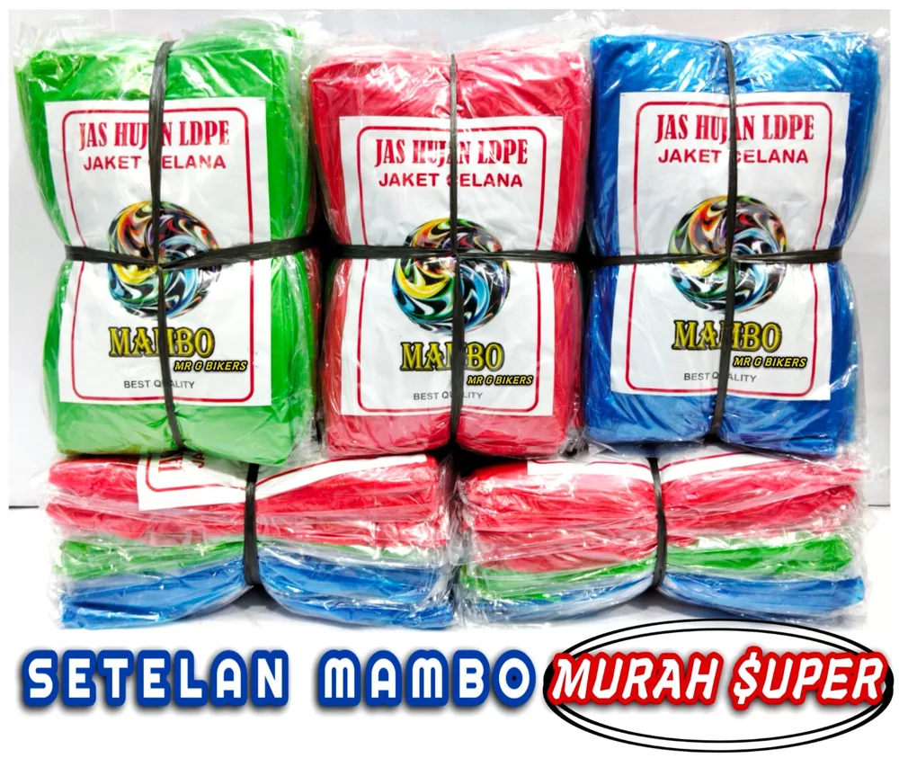 Jas Hujan LDPE Setelan Mambo
