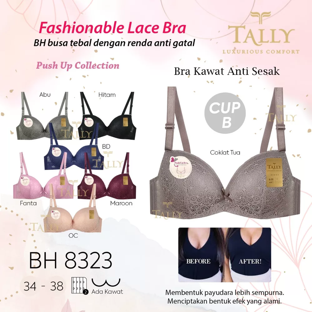 Fashionable Lace Bra Tally BH 8323