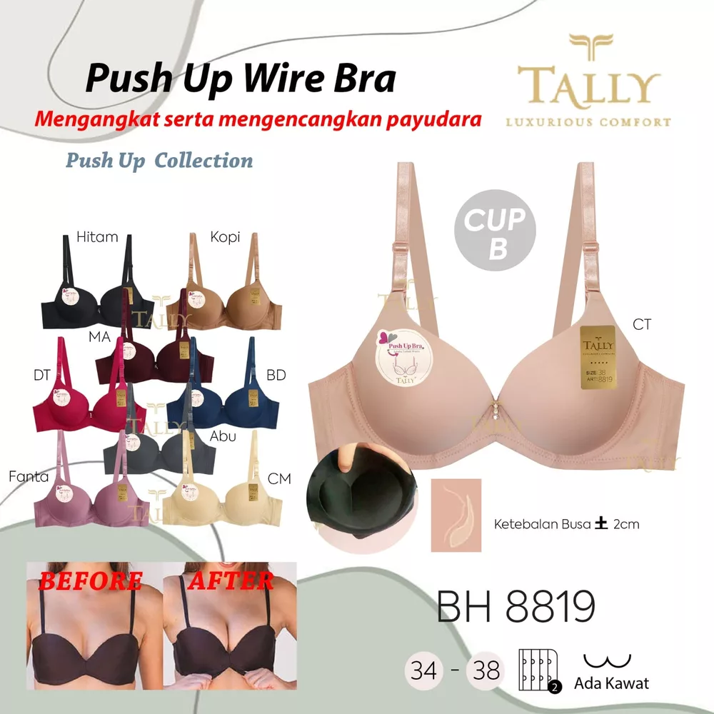 Push Up Wire Bra Tally BH 8819