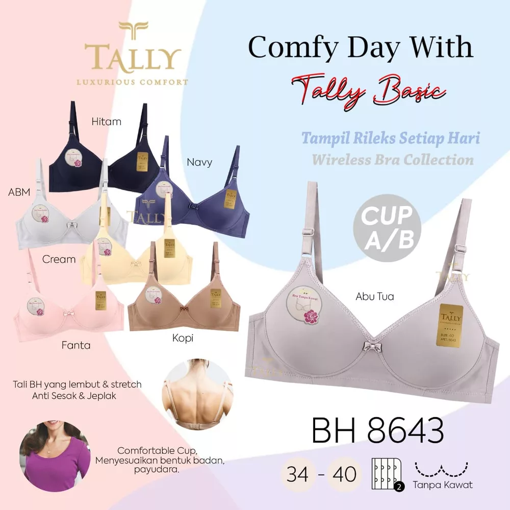 Basic Wireless Bra Tally BH 8643