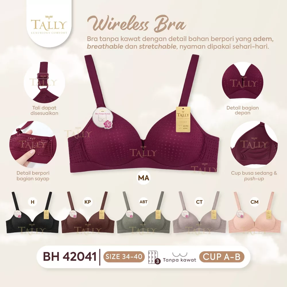 Wireless Push Up Bra Tally BH 42041