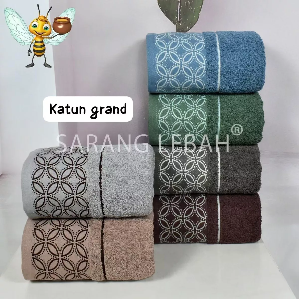 Handuk Mandi Katun Grand Sarang Lebah