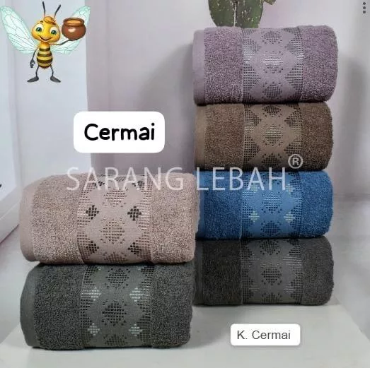 Handuk Mandi Katun Cermai Sarang Lebah