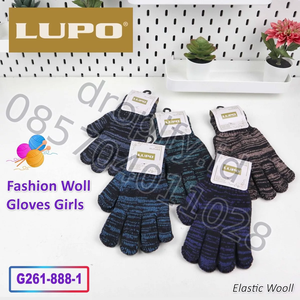 Fashion Wool Gloves Girls G261-888-1