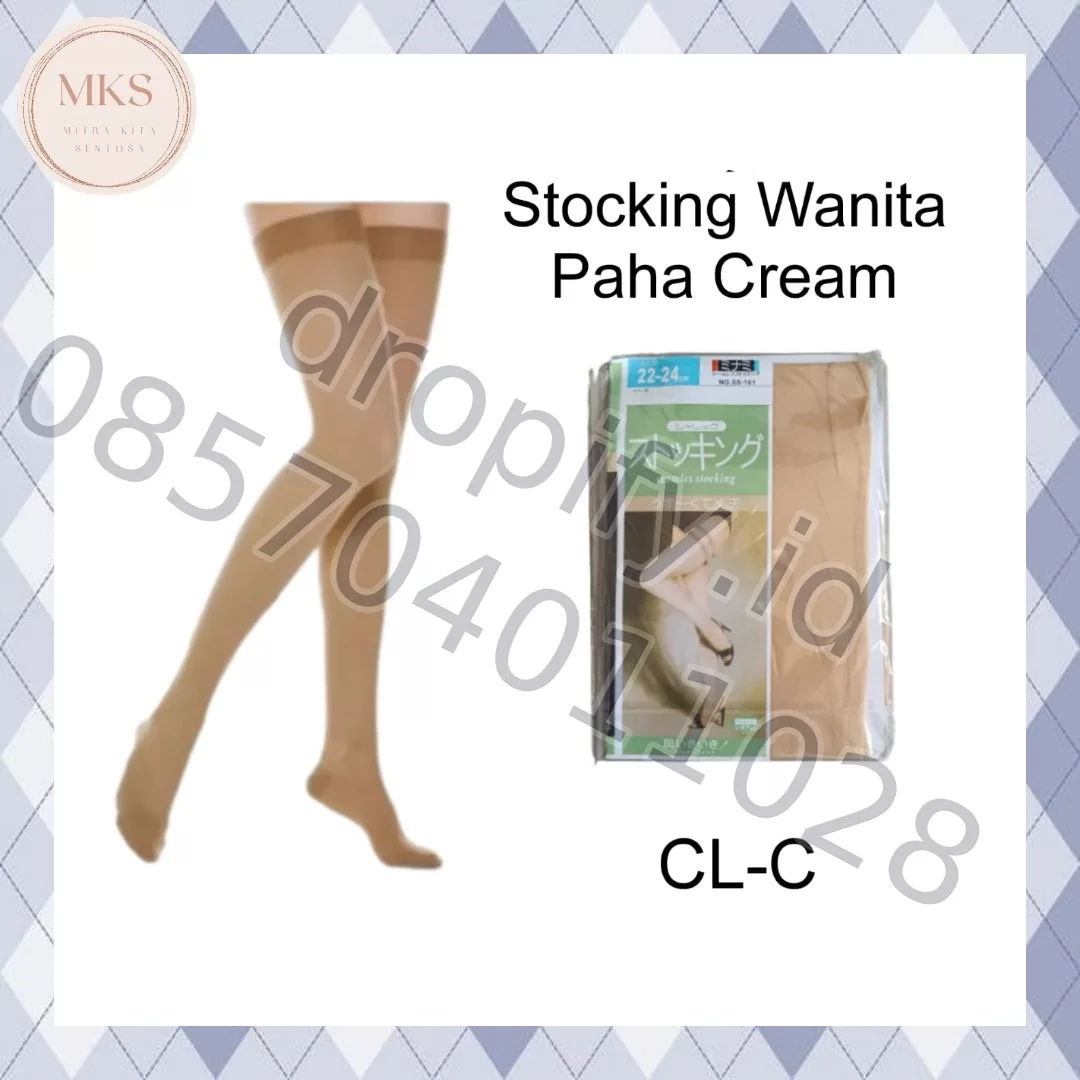 Stocking Wanita Paha Cream