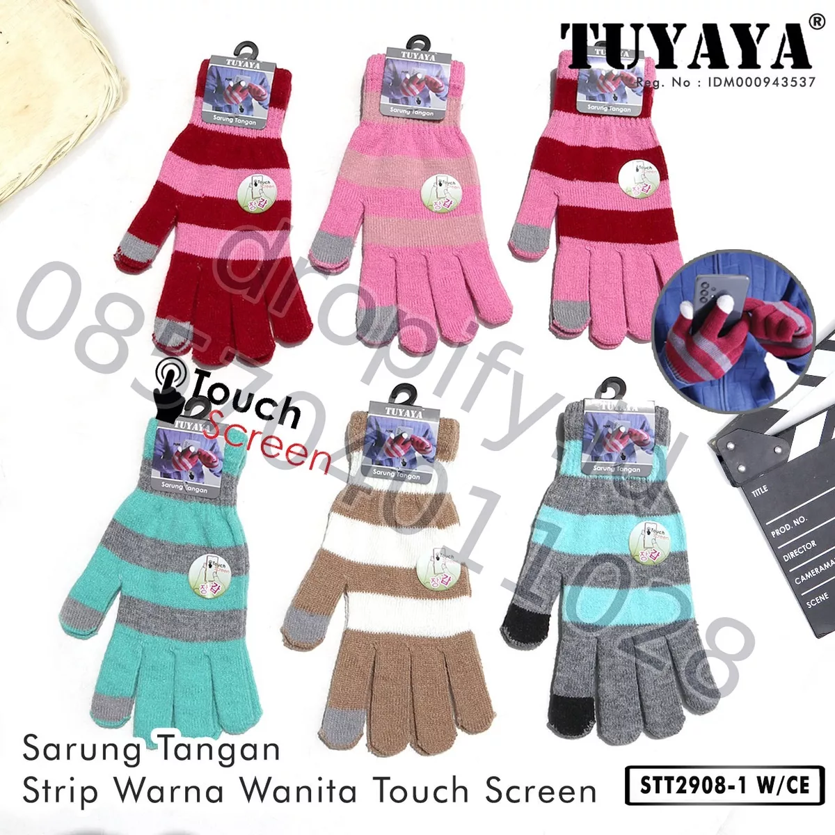Sarung Tangan Sejuk Touch Screen Tuyaya