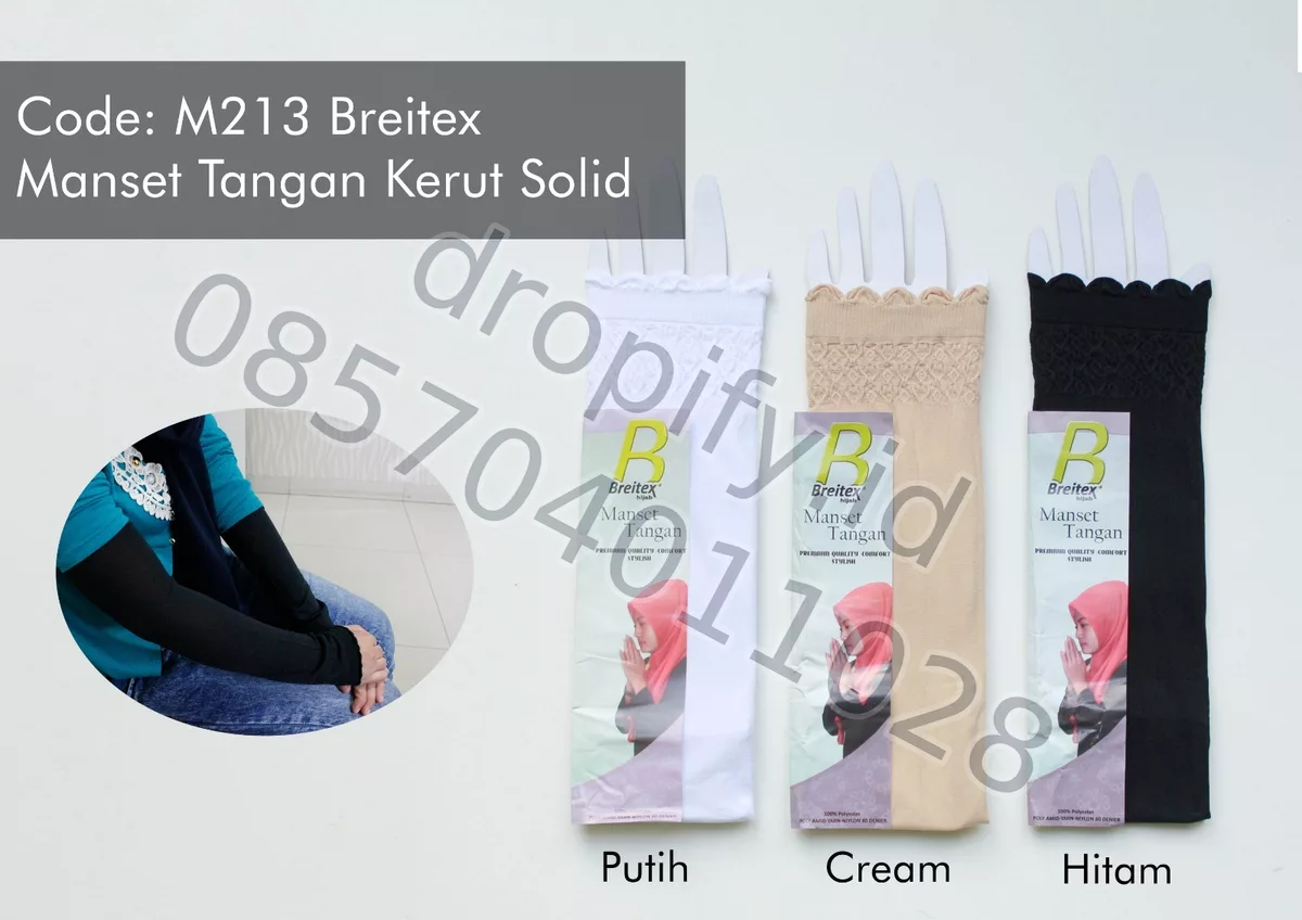 Manset Tangan Kerut Solid Brilles M213