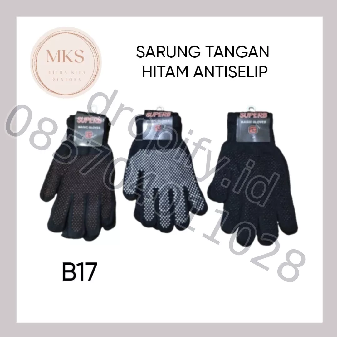 Sarung Tangan Hitam Antiselip B17