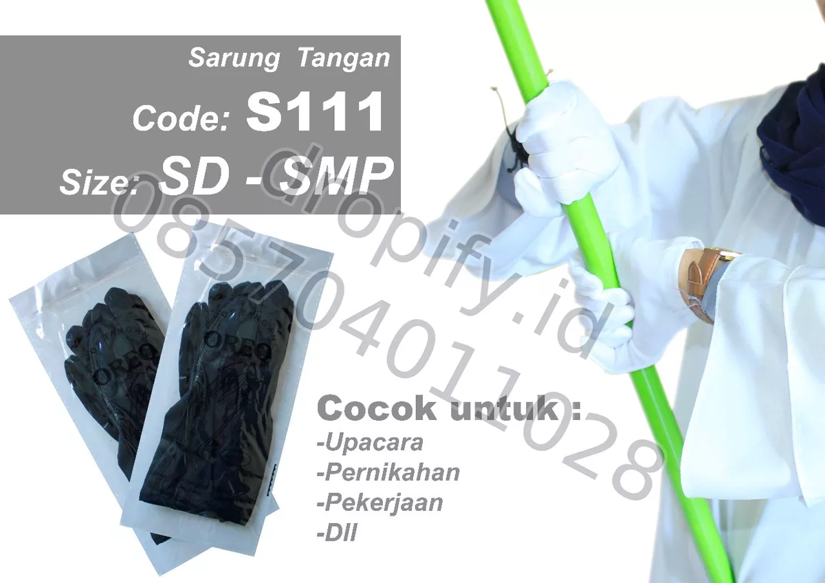 Sarung Tangan Wudhu SD-SMP S111