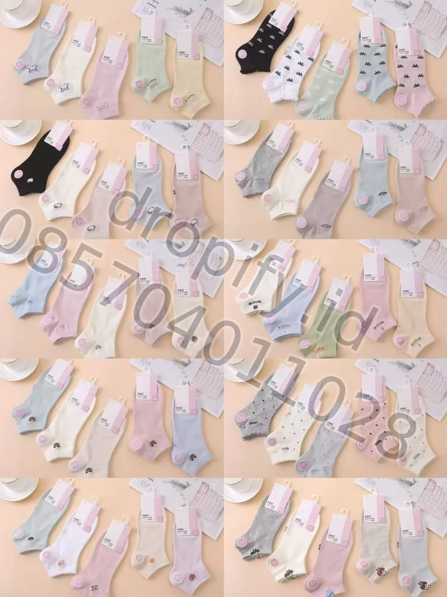Kaos Kaki Wanita Pastel Motif