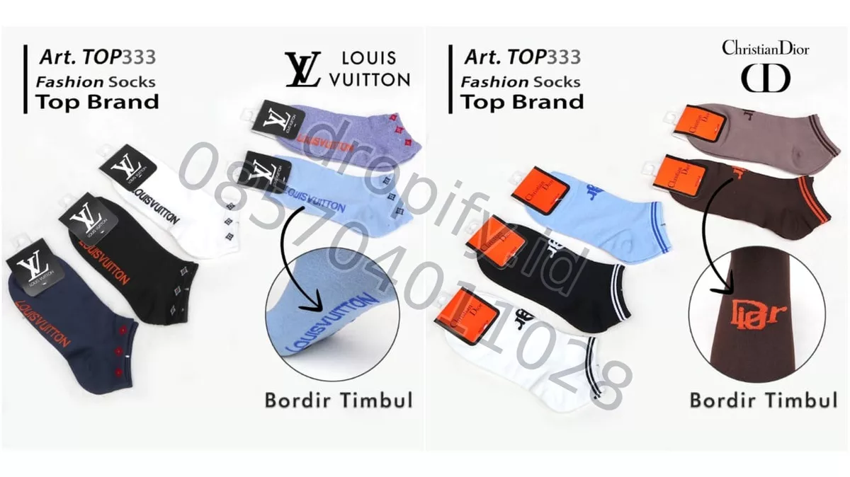 Kaos Kaki Branded TOP333